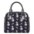 Astronaut Pug In Space Pattern Print Shoulder Handbag