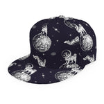 Astronaut Pug In Space Pattern Print Snapback Cap