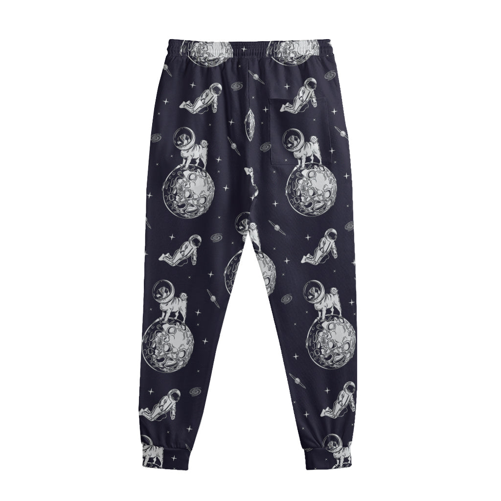 Astronaut Pug In Space Pattern Print Sweatpants