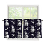 Astronaut Pug In Space Pattern Print Tier Curtains