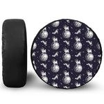 Astronaut Pug In Space Pattern Print Tire Cover