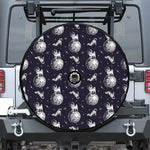 Astronaut Pug In Space Pattern Print Tire Cover With Camera Hole