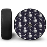 Astronaut Pug In Space Pattern Print Tire Cover With Camera Hole