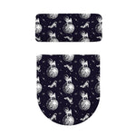Astronaut Pug In Space Pattern Print Toilet Lid And Tank Cover Set