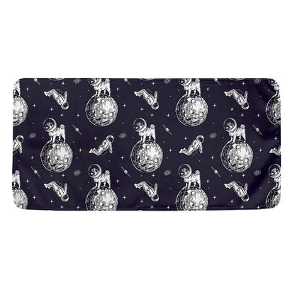 Astronaut Pug In Space Pattern Print Towel