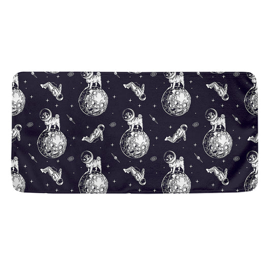 Astronaut Pug In Space Pattern Print Towel