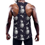 Astronaut Pug In Space Pattern Print Training Tank Top