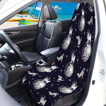 Astronaut Pug In Space Pattern Print Waterproof Car Seat Cover