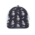 Astronaut Pug In Space Pattern Print White Mesh Trucker Hat