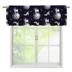 Astronaut Pug In Space Pattern Print Window Valance