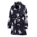 Astronaut Pug In Space Pattern Print Women's Bathrobe