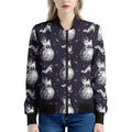 Astronaut Pug In Space Pattern Print Women's Bomber Jacket