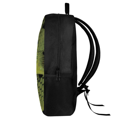 Atheris Nitschei Snake Print 17 Inch Backpack