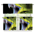Atheris Nitschei Snake Print 3 Piece Kitchen Curtains