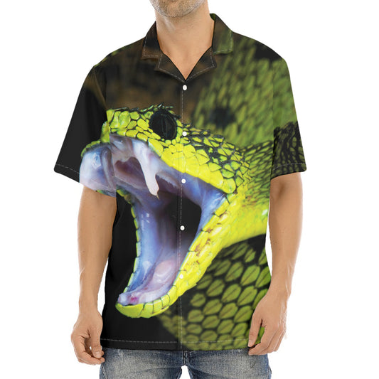 Atheris Nitschei Snake Print Aloha Shirt