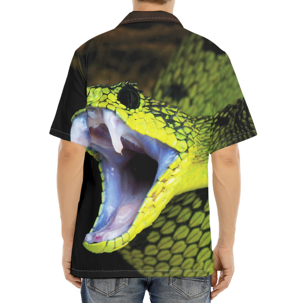 Atheris Nitschei Snake Print Aloha Shirt