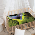 Atheris Nitschei Snake Print Baby Crib Sheet