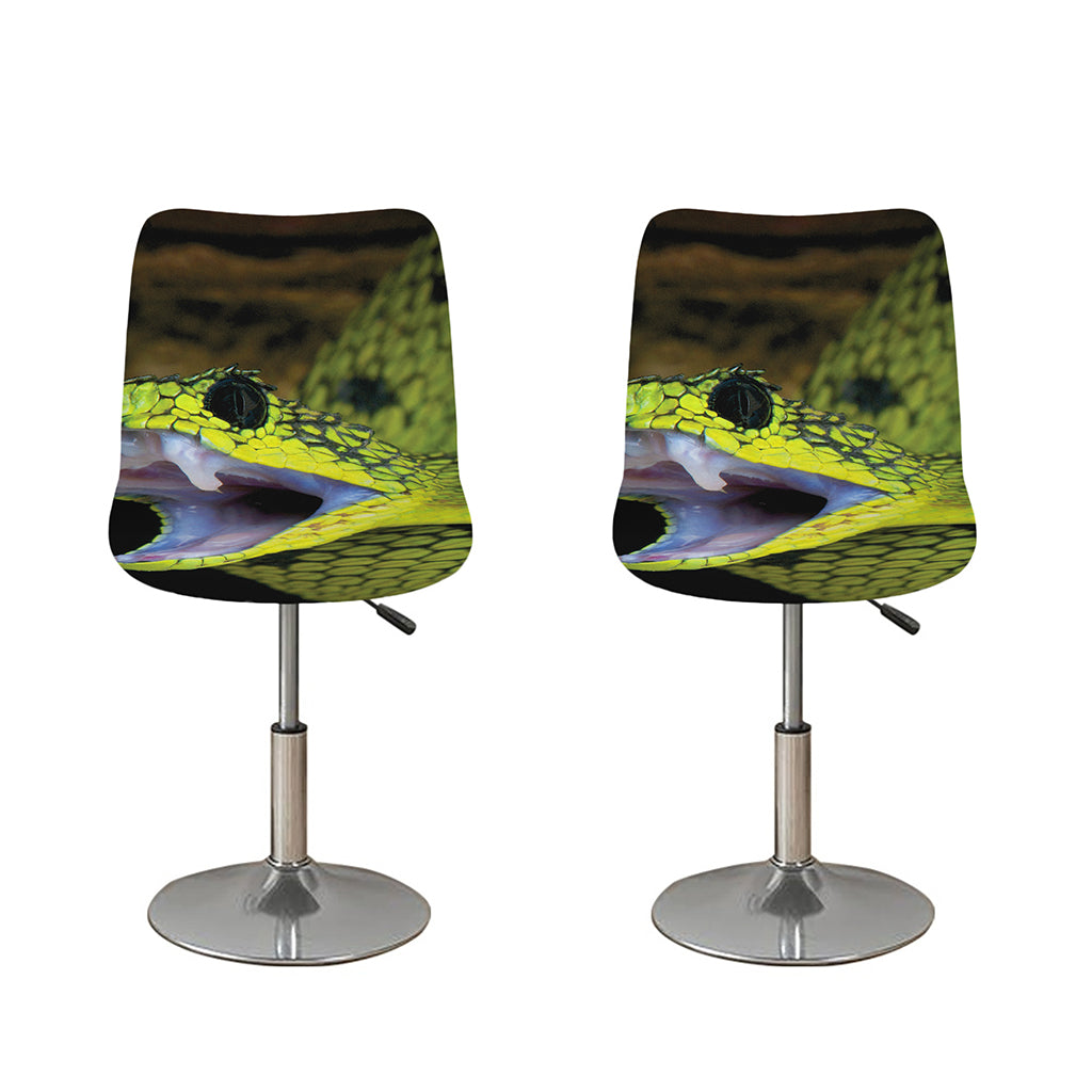 Atheris Nitschei Snake Print Bar Stool Covers