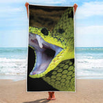 Atheris Nitschei Snake Print Beach Towel