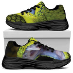 Atheris Nitschei Snake Print Black Chunky Shoes