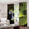 Atheris Nitschei Snake Print Dimout Grommet Curtains