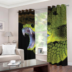 Atheris Nitschei Snake Print Blackout Grommet Curtains