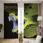 Atheris Nitschei Snake Print Blackout Pencil Pleat Curtains