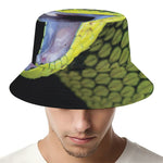 Atheris Nitschei Snake Print Bucket Hat