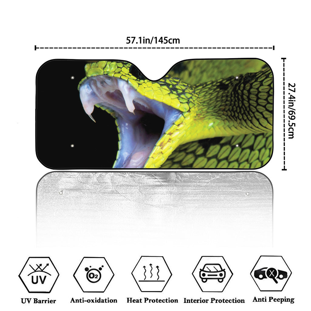 Atheris Nitschei Snake Print Car Windshield Sun Shade