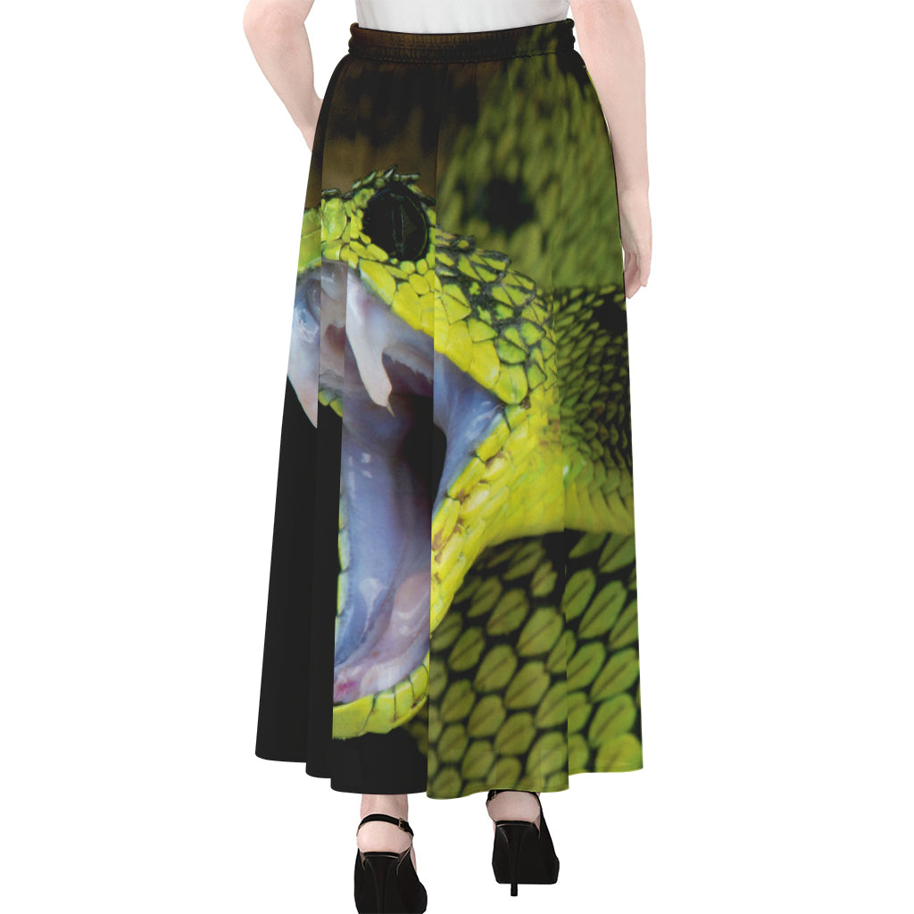 Atheris Nitschei Snake Print Chiffon Maxi Skirt