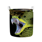 Atheris Nitschei Snake Print Collapsible Laundry Basket