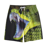 Atheris Nitschei Snake Print Cotton Shorts
