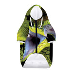 Atheris Nitschei Snake Print Dog Zip Up Hoodie