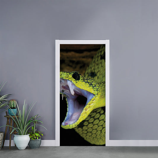 Atheris Nitschei Snake Print Door Sticker