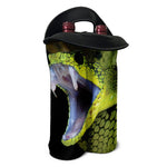 Atheris Nitschei Snake Print Double Neoprene Wine Tote