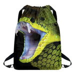 Atheris Nitschei Snake Print Drawstring Backpack