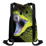 Atheris Nitschei Snake Print Drawstring Backpack