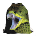 Atheris Nitschei Snake Print Drawstring Bag