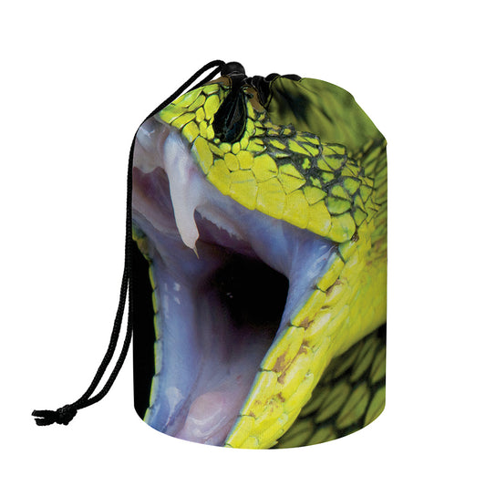 Atheris Nitschei Snake Print Drawstring Makeup Bag