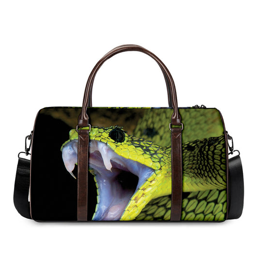 Atheris Nitschei Snake Print Duffle Bag