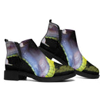 Atheris Nitschei Snake Print Flat Ankle Boots