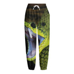 Atheris Nitschei Snake Print Fleece Lined Knit Pants