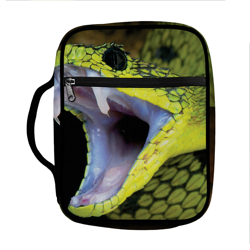 Atheris Nitschei Snake Print Front Pocket Bible Bag