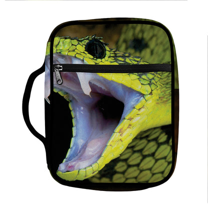 Atheris Nitschei Snake Print Front Pocket Bible Bag