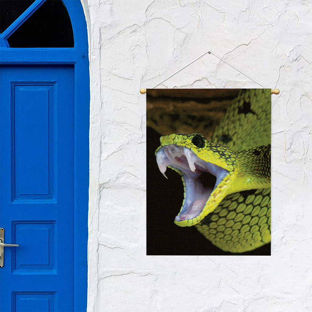 Atheris Nitschei Snake Print Garden Flag