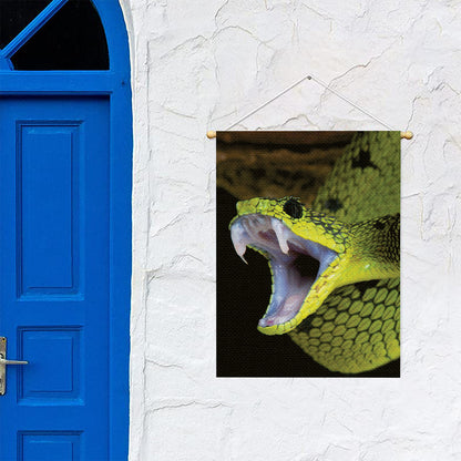 Atheris Nitschei Snake Print Garden Flag