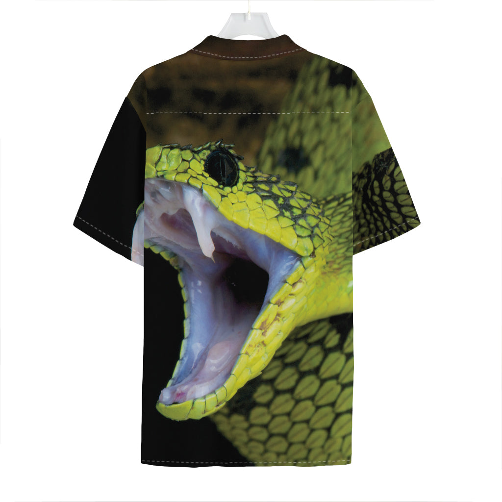 Atheris Nitschei Snake Print Hawaiian Shirt