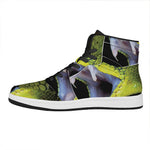 Atheris Nitschei Snake Print High Top Leather Sneakers
