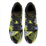 Atheris Nitschei Snake Print High Top Leather Sneakers