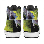 Atheris Nitschei Snake Print High Top Leather Sneakers